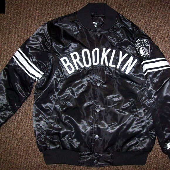 BROOKLYN NETS STARTER NBA SNAP DOWN BLACK LARGE - Picture 7 of 13